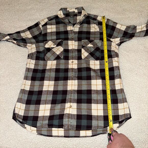 Eddie Bauer Large Button Down Collared Long Sleeve Women’s Flannel Shirt Plum Na - Picture 10 of 12